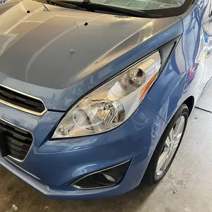 Same car after getting it back from the shop. Looks good as new and the paint job is seamless.