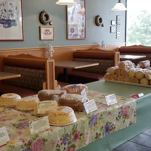 Soup and sandwiches with what they have that day