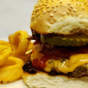 The bacon, grilled onions and cheese burger that I needed a nice fresh bun for was perfect.