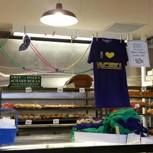 Decked out for Mardi Gras and of course there&apos;s someone playing polka!