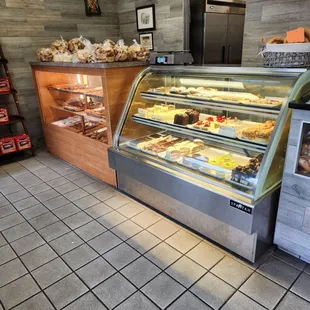 a display of pastries and pastries