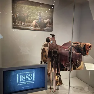 1883 saddle on display