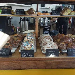pastries on display