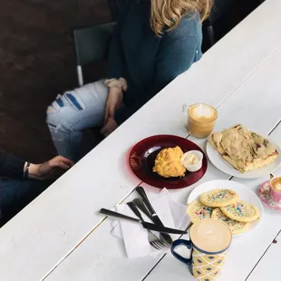 Friends. Coffee. Pastries. Conversation.