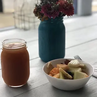 Local Apple Cider &amp; Fruit Salad!