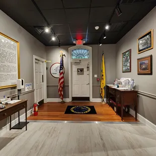 Entrance. We provide many historical handouts.