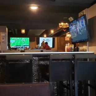 the bar and television