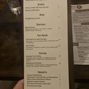 Menu specials