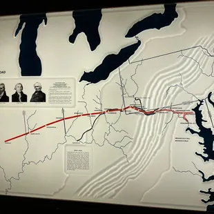 Map showing the National Road