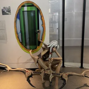 A video game statue at the National Video Game Museum