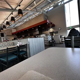 the inside of a restaurant