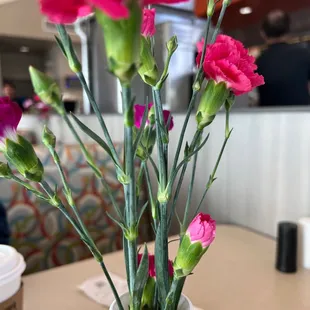 Flowers at table