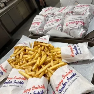 French Fries, Burgers, and a Pie