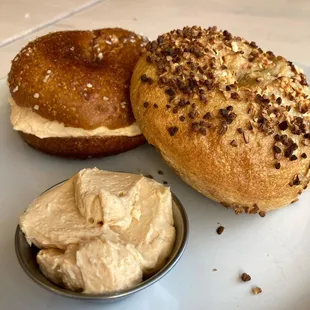Beer Cheese on a bagel
