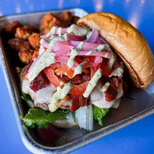 Burger &amp; tots
