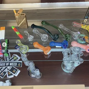 bowls and glass pieces