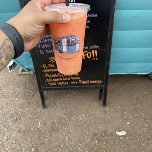 The Valley drink. It's a pomegranate/mango drink with chamoy. It's nice, refreshing and yummy