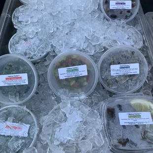 a variety of frozen fruits and vegetables