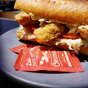 Fried oyster po&apos;boy!