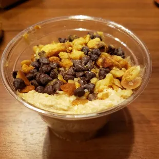 Old and stale peanut butter parfait