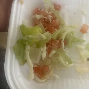 Dinner salad while I was hungry this is only three ingredient salad for almost 8 dollars