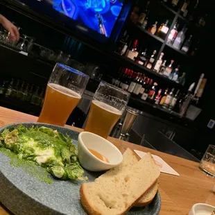 The Burrata Plate and beer. A good beginning.