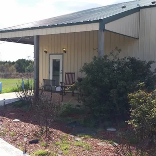 the front of the building