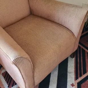 All the furniture is ripped black and dirty.