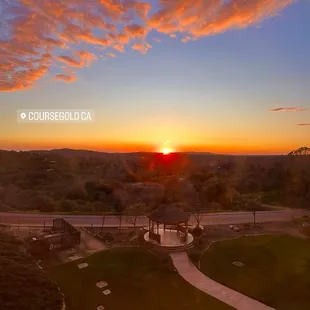 Sunset views from restaurant