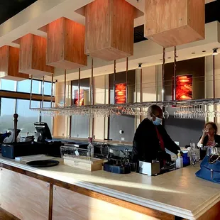 people sitting at a bar