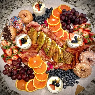 Donuts on my breakfast graze board!