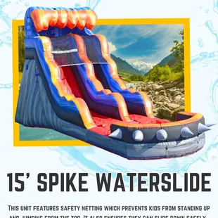 15ft Spike Water Slide Rental in Sacramento