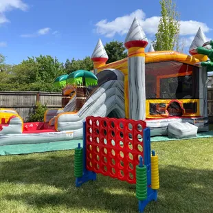T-Rex Bounce House Water Slide Combo | Dinosaur Themed Party | Natomas Jumpers
