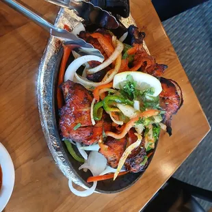 Tandoori chicken fresh in amazement