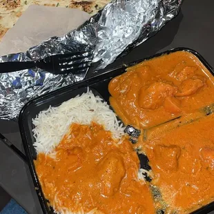 Chicken Tikka Masala and Garlic Naan
