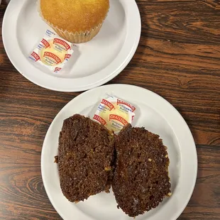 Lemon Blueberry muffin and Honey Nut Bran muffin (!!!)