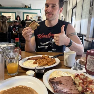 2 Eggs Any Style - 2 Strips of Bacon