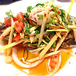 Fish in the herb garden