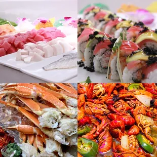 sushi and sashimi, food, sashimi, sushi