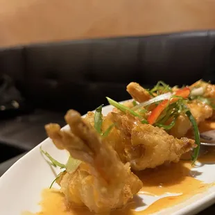 a plate of fried food