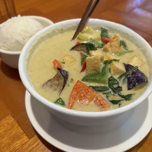 Green curry with tofu again