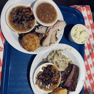 Ribs, brisket, turkey