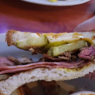 Inside cuban sandwich