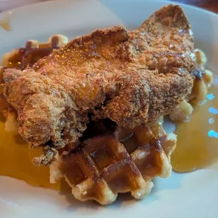 Chicken and waffles