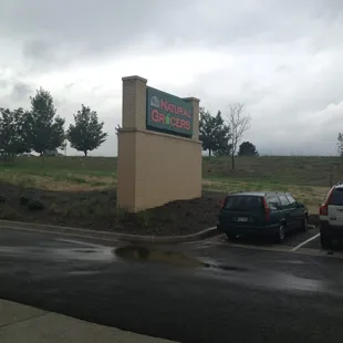 a car parked in a parking lot