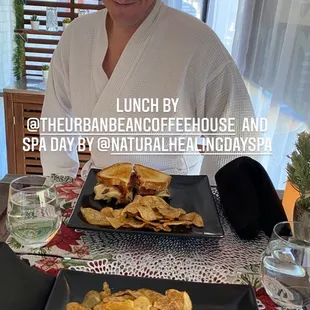 Food catered in from one of my favorite spots!