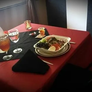 Catered lunch after my services! It was delicious and perfect.