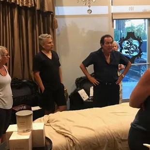 Dr. Rob teaching licensed massage therapists at a local spa.