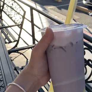 Taro green milk tea but tastes like ginger