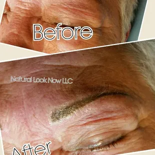 Photo is moments after, color and shape correction on another's work. Hand method soft gentle only at Natural Look Now LLC in Flagstaff AZ.